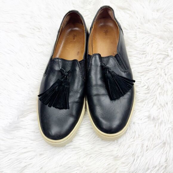 Frye Gemma Tassel Slip On Leather Shoes 9.5M - Picture 2 of 11